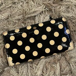 Kate Spade Patent Leather Polka Dot Wallet